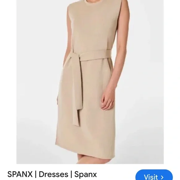 sachin and babi light blue dress Faux Suede Column Dress | Spanx main image 1